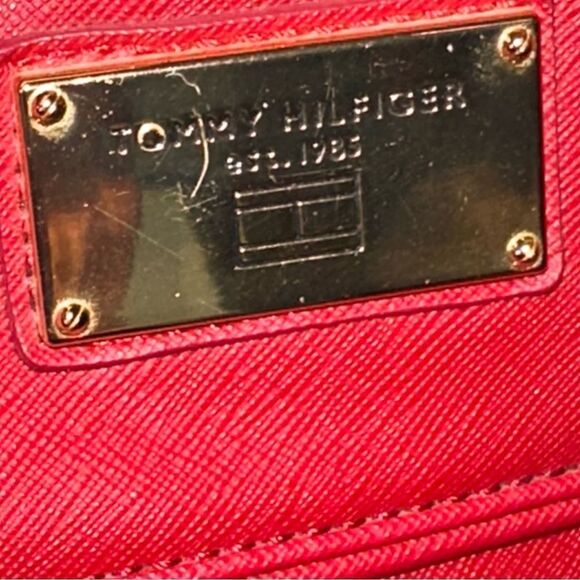 🎒TOMMY HILFIGER RED Tote bag EUC - Picture 9 of 13